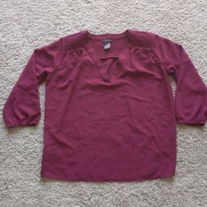 ⭐5 for $20⭐ Maroon/Burgundy half sleeve blouse